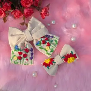 canvas bow set of 2